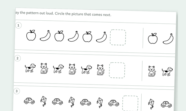 Printable pattern worksheets preview