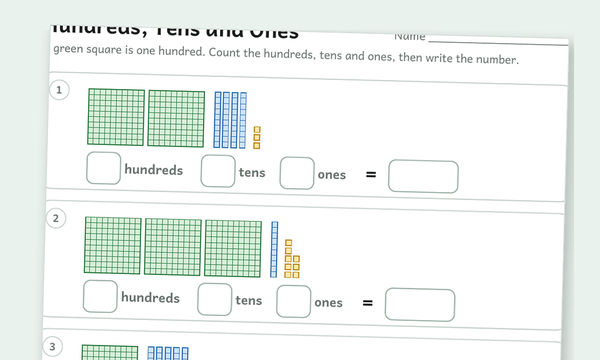 Place value worksheets preview