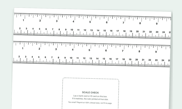 Printable printable ruler preview
