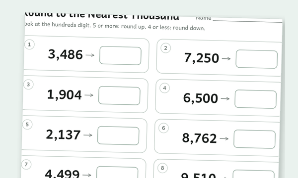 Rounding worksheets preview