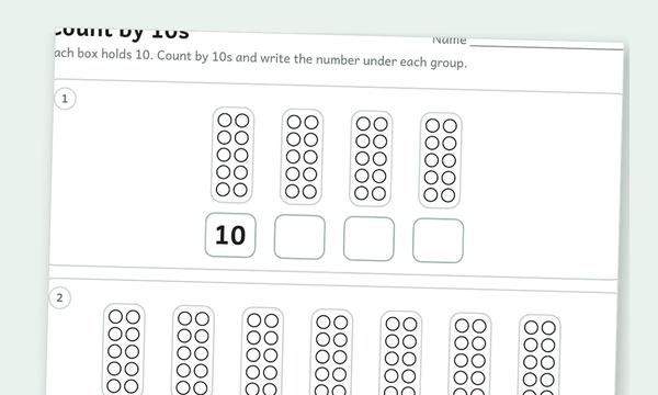 Printable skip counting worksheets preview