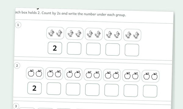 Printable skip counting worksheets preview