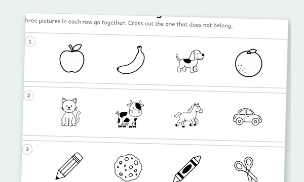 Printable sorting worksheets preview