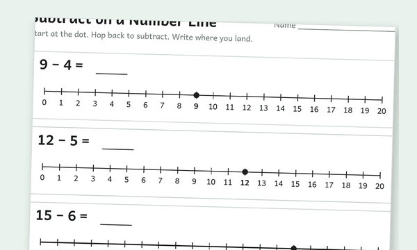Subtraction worksheets preview