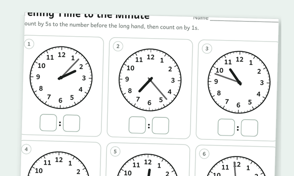 Printable telling time worksheets preview