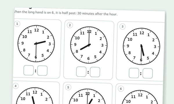 Printable telling time worksheets preview