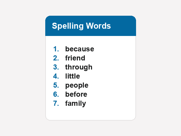 Spelling Words preview