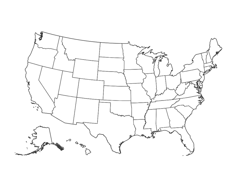 Printable US maps — blank, labeled, and with capitals