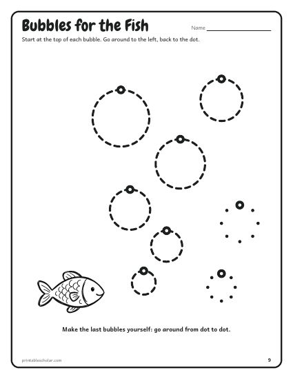 Pre-K Tracing Book, circles
