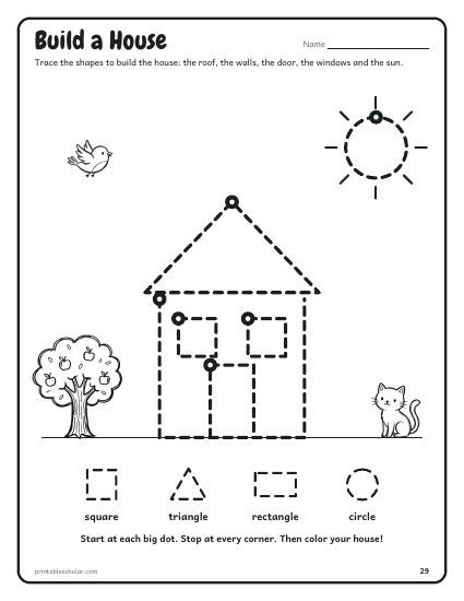 Pre-K Tracing Book, shapes