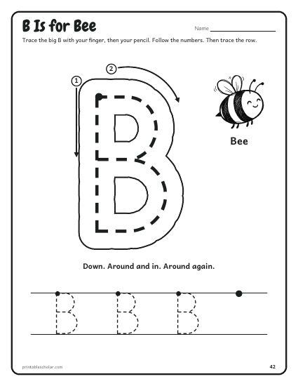 Pre-K Tracing Book, giant letters
