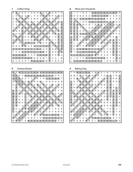 100 Word Searches for Adults, answer keys