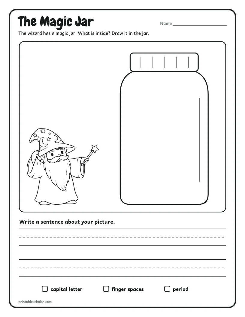 The Magic Jar worksheet preview