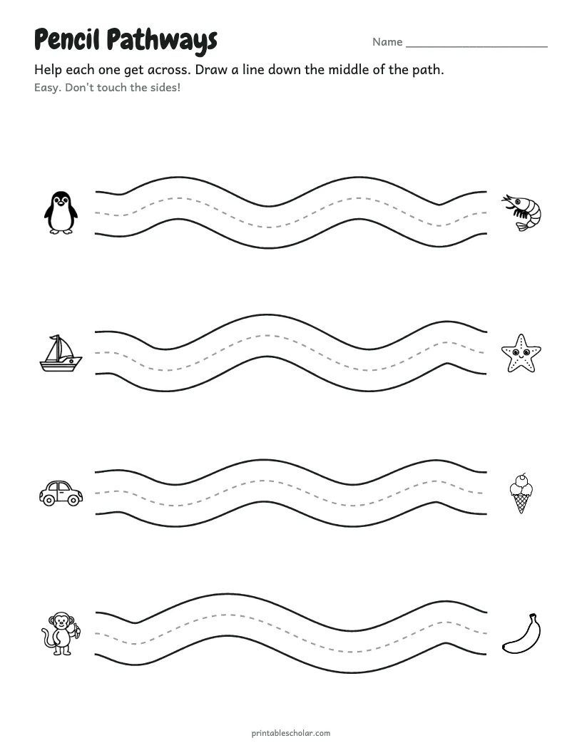 Pencil Pathways worksheet preview