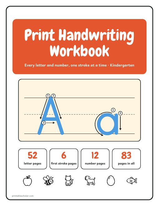 Print Handwriting Workbook cover