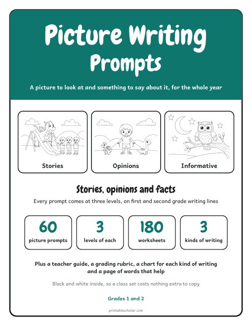 Picture Writing Prompts pack cover